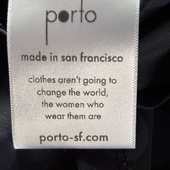 Porto San Francisco Long sleeved black with blue dots blouse Size 2 - Picture 6 of 13